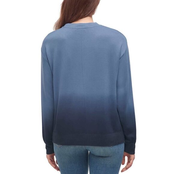 NEW SPLENDID Ladies Dip Dye Ombré Soft Pullover Top in Slate Blue - Picture 3 of 14